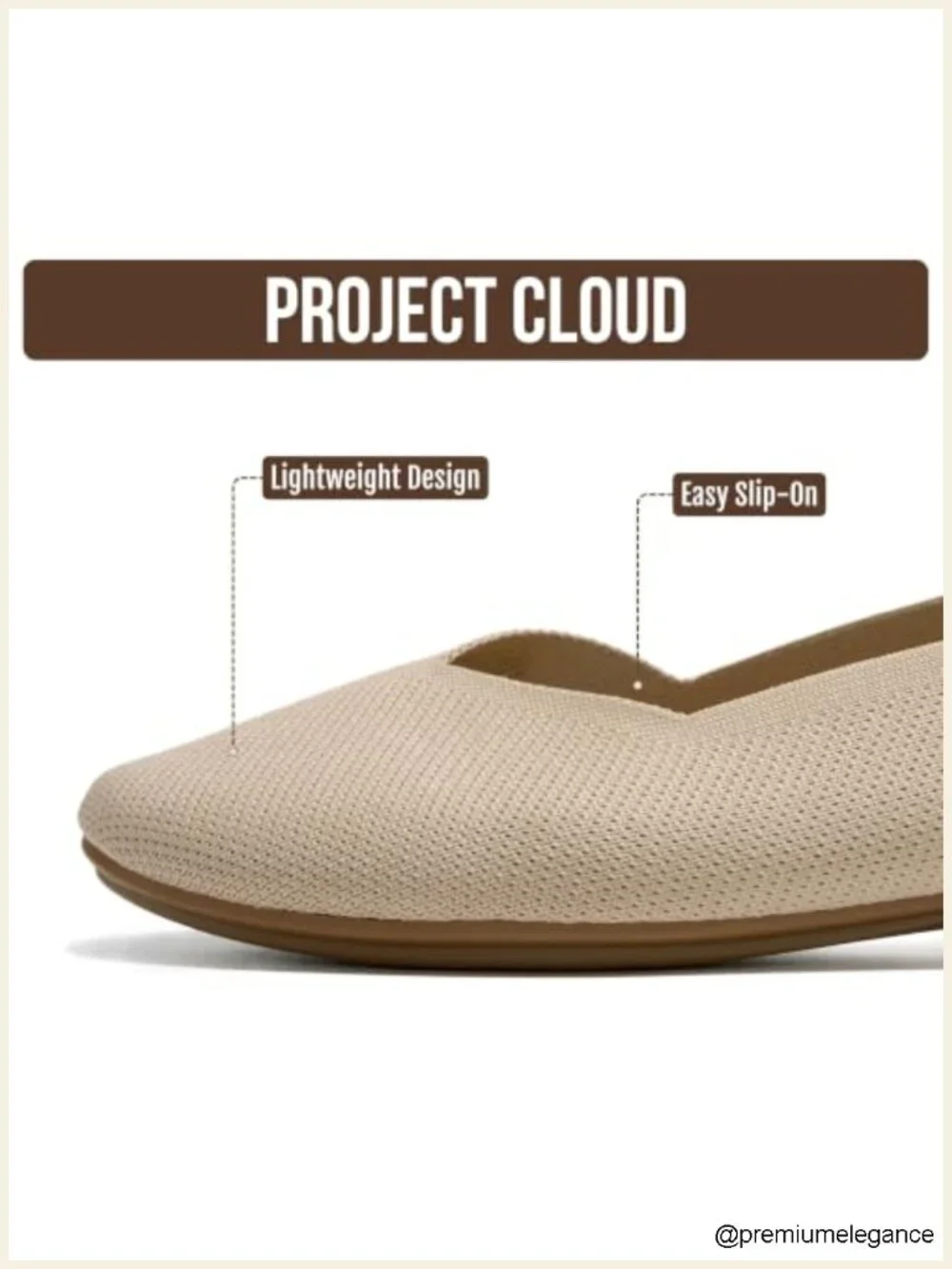 Memory Foam Ballet Flats for Women - Non Slip Lightweight Comfort Shoes